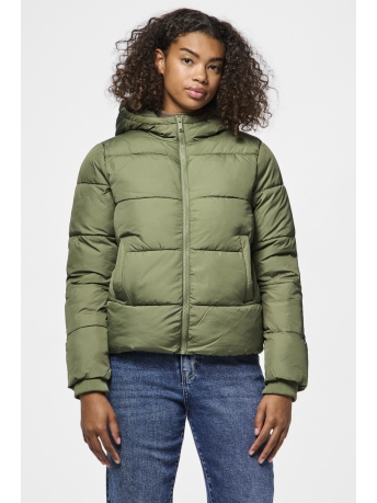 Pieces Jas PCBEE NEW SHORT PUFFER JACKET BC 17115626 Deep Lichen Green