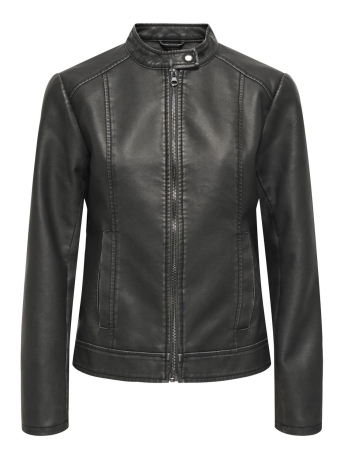 Jacqueline de Yong Jas JDYETTA EMILY WASH FAUX LEATHER JKT 15328155 PHANTOM/WASHED