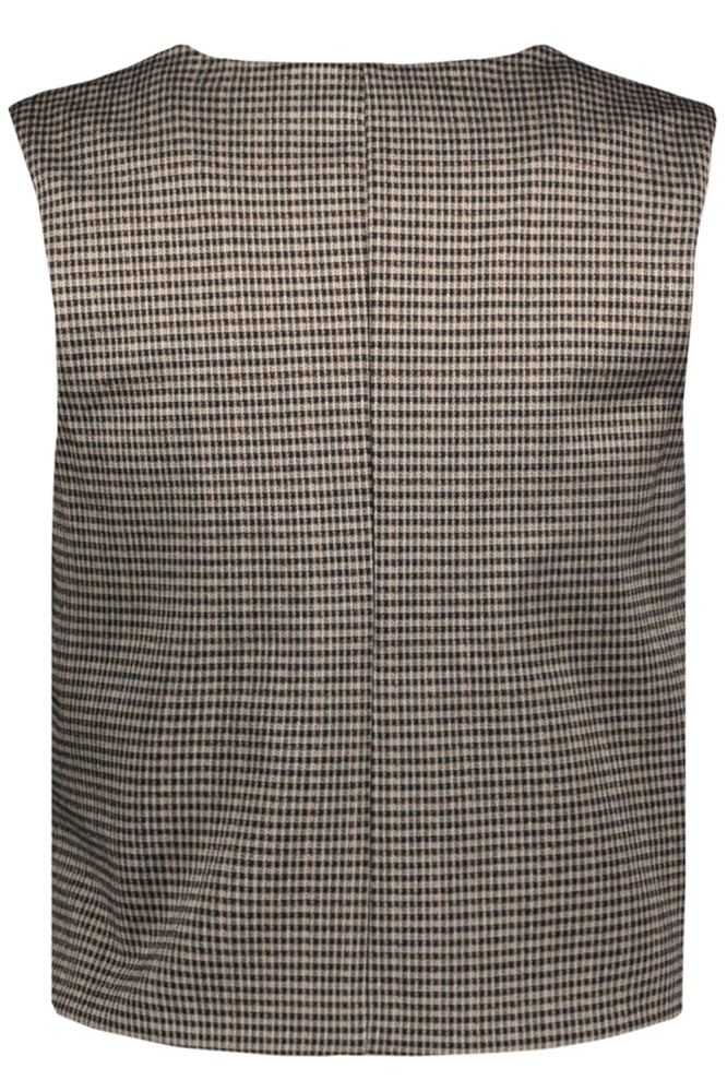 JDYGEGGO MIA WAISTCOAT JRS ATK 15328945 COBBLESTONE/MINI CHECK