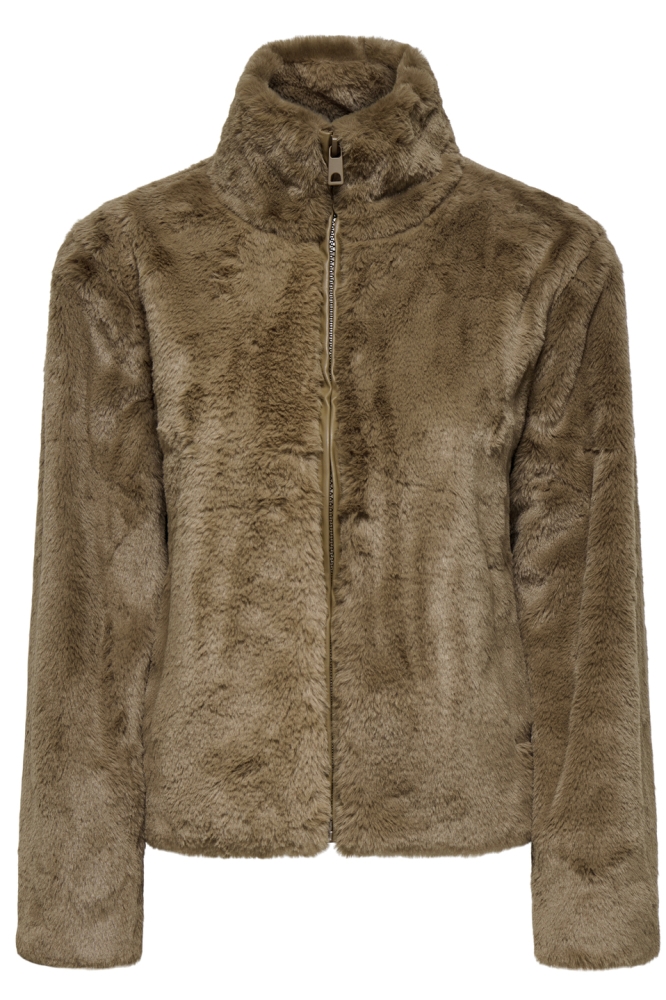 JDYESTHER FAUX FUR JACKET OTW QIQ 15328187 Malt Ball