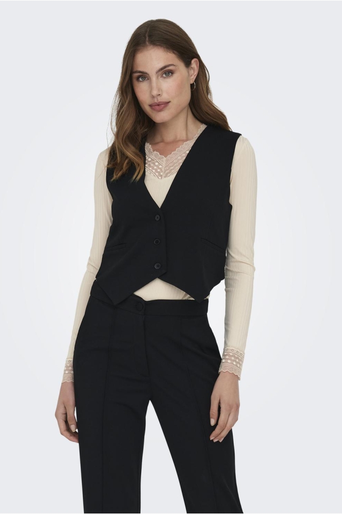 JDYGEGGO WAISTCOAT JRS ATK 15309541 BLACK