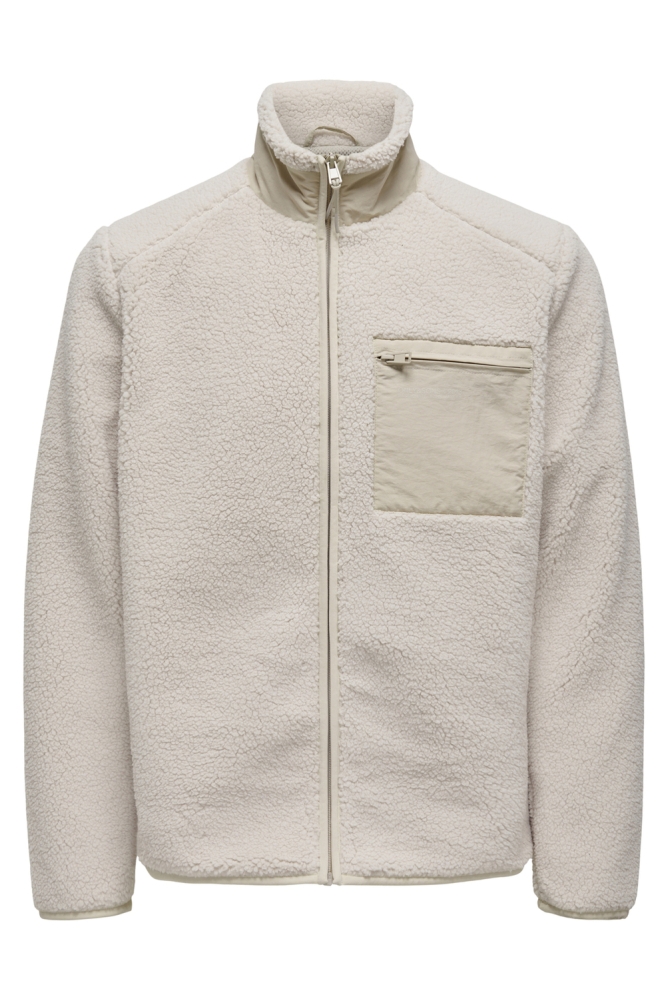 ONSDALLAS SHERPA JACKET OTW VD 22025599 SILVER LINING