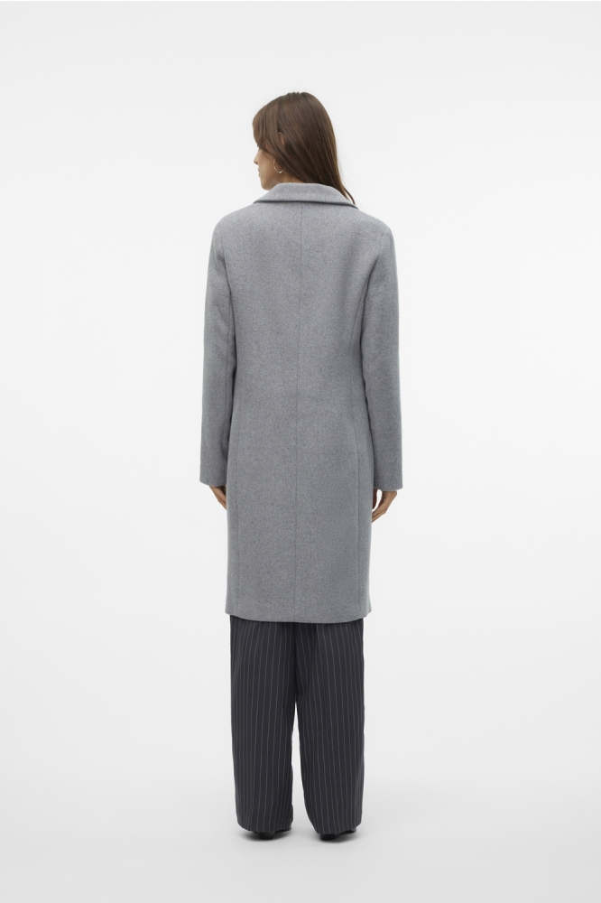 VMBLAZA LONG WOOL COAT GA BOO 10267495 LIGHT GREY MELANGE