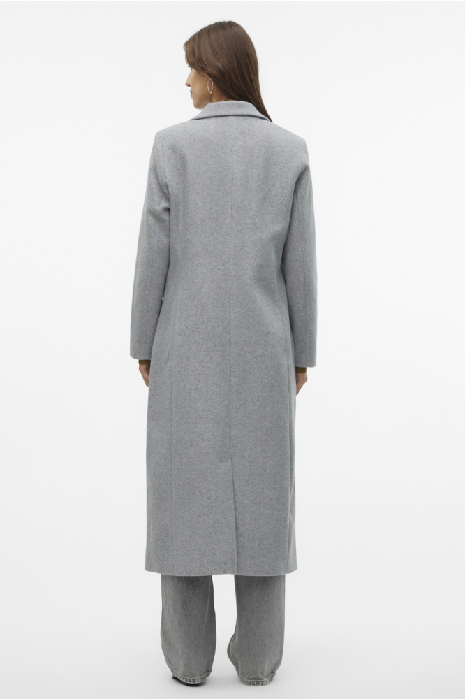 VMVINCEMILAN LONG COAT GA BOO 10290651 LIGHT GREY MELANGE