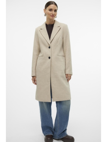 Vero Moda Jas VMBLAZA LONG WOOL COAT GA BOO 10267495 SILVER MINK