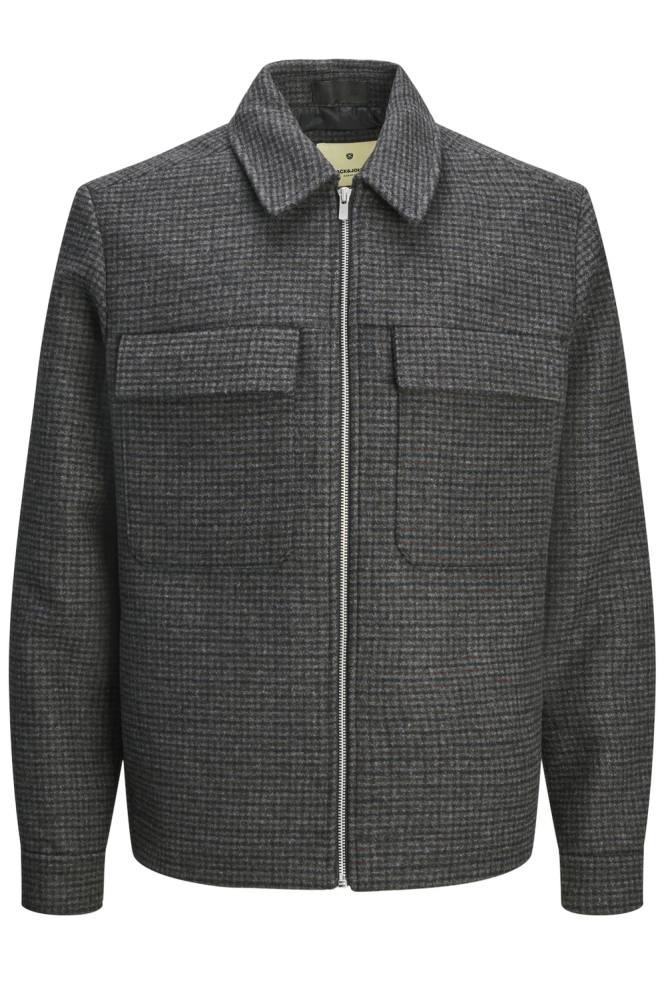 JPRBLURUSSEL WOOL BLEND JACKET SN 12259393 BLACK/HOUNDSTOOT