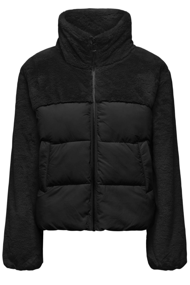 ONLWANJA FUR PUFFER MIX JACKET CC O 15292945 BLACK