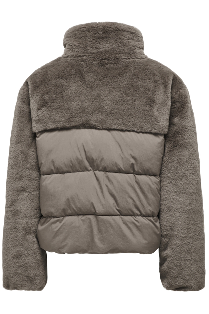 ONLWANJA FUR PUFFER MIX JACKET CC O 15292945 WALNUT