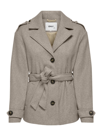 Only Jas ONLNANCY LIFE SHORT TRENCH COAT CC 15321918 Simply Taupe/Melange