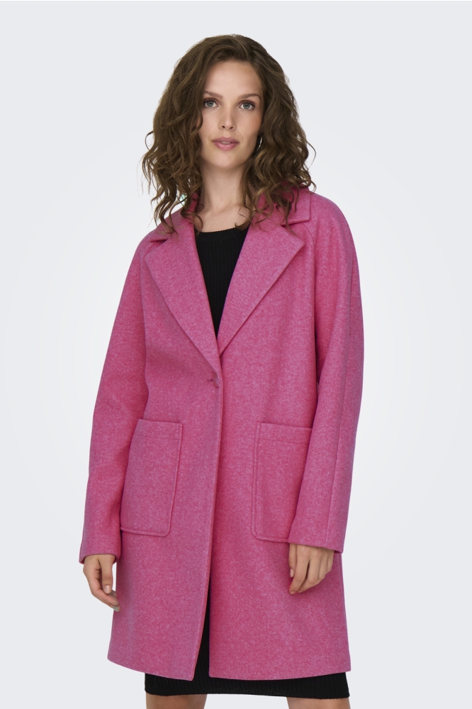 ONLNEWVICTORIA LIFE COAT OTW 15285883 RASPBERRY SORBET/MELANGE