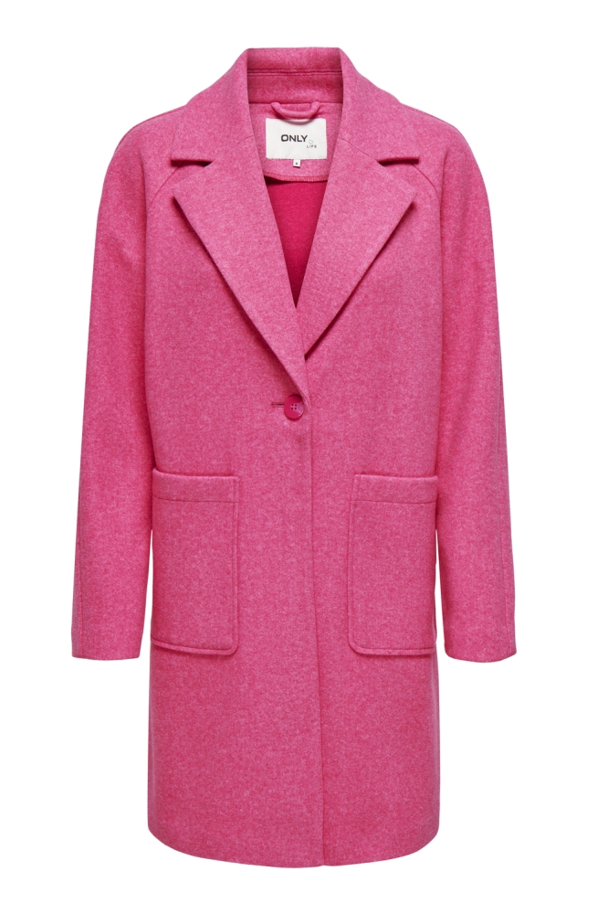 ONLNEWVICTORIA LIFE COAT OTW 15285883 RASPBERRY SORBET/MELANGE