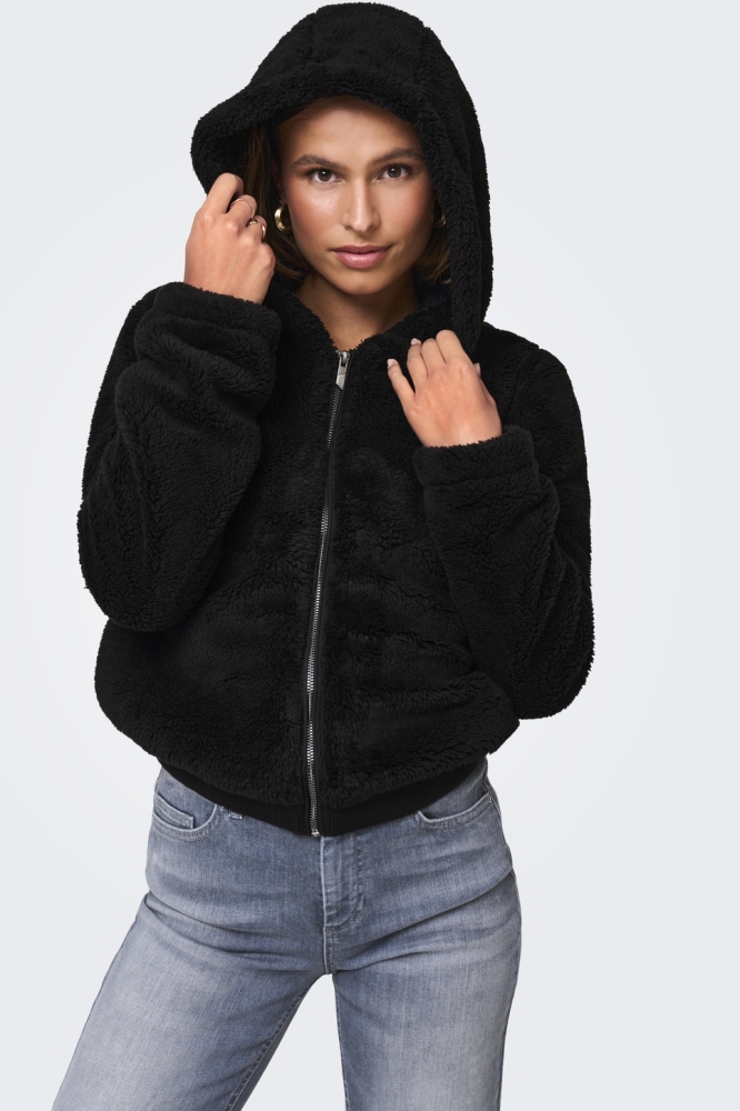 ONLNEWANNA CONTACT SHERPA JKT OTW N 15300635 BLACK