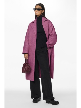 Pieces Jas PCJILI LONG COAT BC 17141583 FESTIVAL FUCHSIA