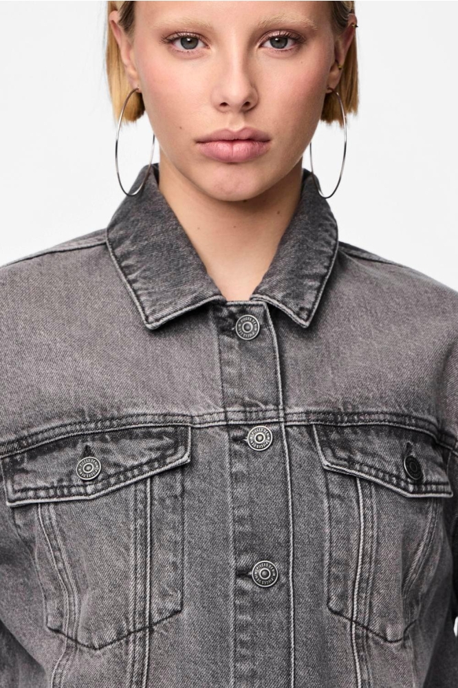 PCNYNNE DENIM JACKET 17151507 GREY DENIM