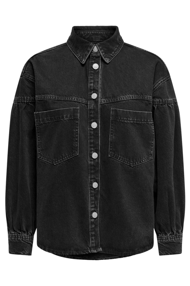 ONLANNI LS SHIRT LB DNM JACKET CRO 15284611 BLACK