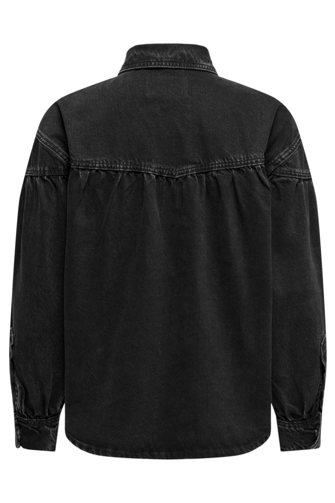 ONLANNI LS SHIRT LB DNM JACKET CRO 15284611 BLACK