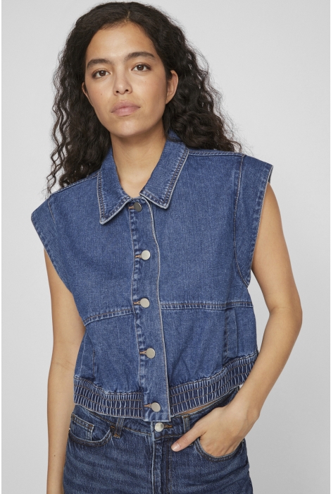 Vila vica s/l denim vest mbd