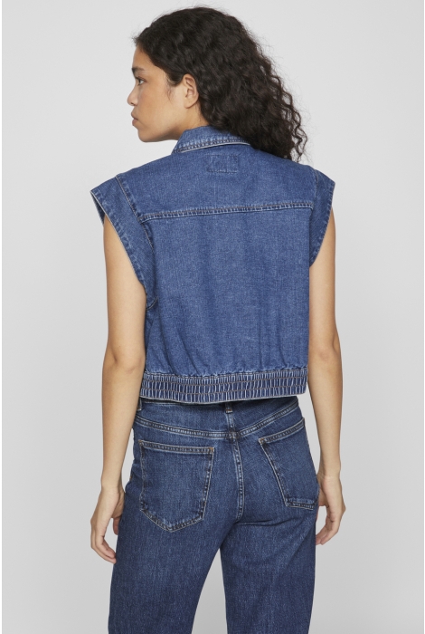 Vila vica s/l denim vest mbd