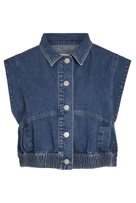 Vila vica s/l denim vest mbd