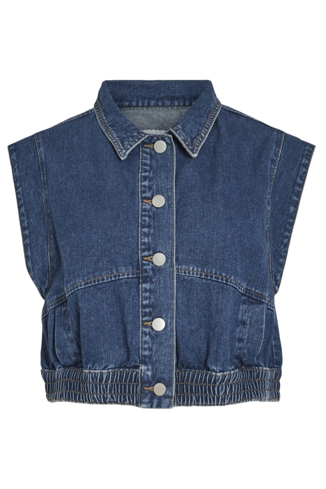 VICA S/L DENIM VEST MBD 14099688 MEDIUM BLUE DENIM