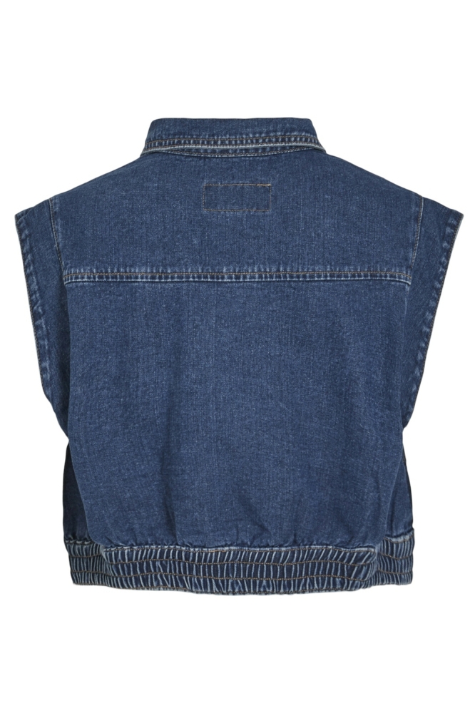 VICA S/L DENIM VEST MBD 14099688 MEDIUM BLUE DENIM