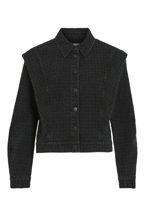 Vila vizoa l/s denim jacket blk