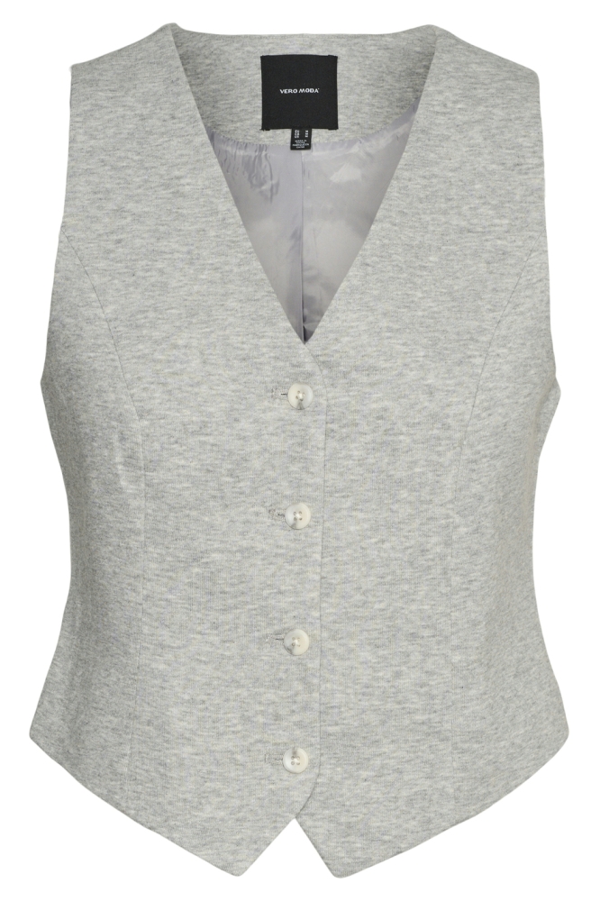 VMSVEA SL SHORT SWEAT VEST 10322679 Light Grey Melange