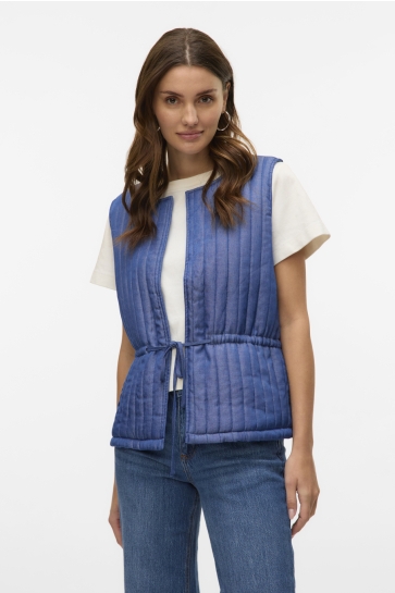 Vero Moda Vest VMVILBA S/L WAISTCOAT WVN BTQ 10322533 MEDIUM BLUE DENIM