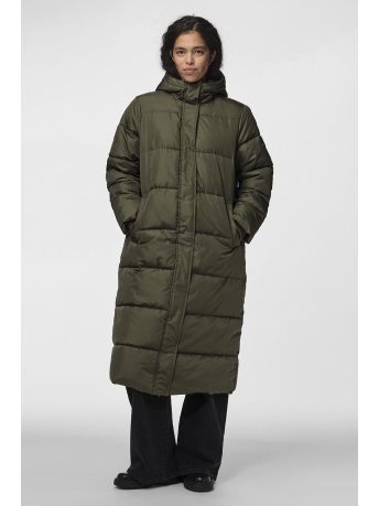 Pieces Jas PCMADDIE LONG PUFFER JACKET NOOS BC 17150937 FOREST NIGHT