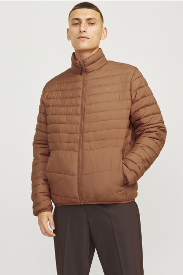 Jack & Jones Jas JJESTATE PACKABLE PUFFER COLLAR NOO 12256985 Mocha Bisque