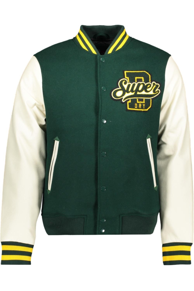 VARSITY WOOL BOMBER M5011943A PINE GREEN