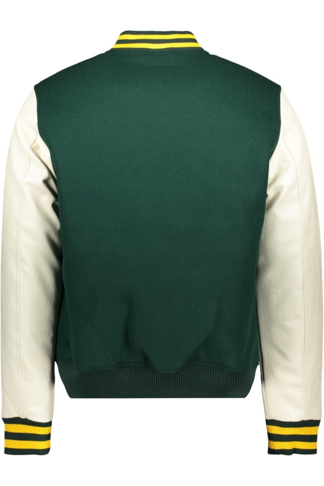 VARSITY WOOL BOMBER M5011943A PINE GREEN