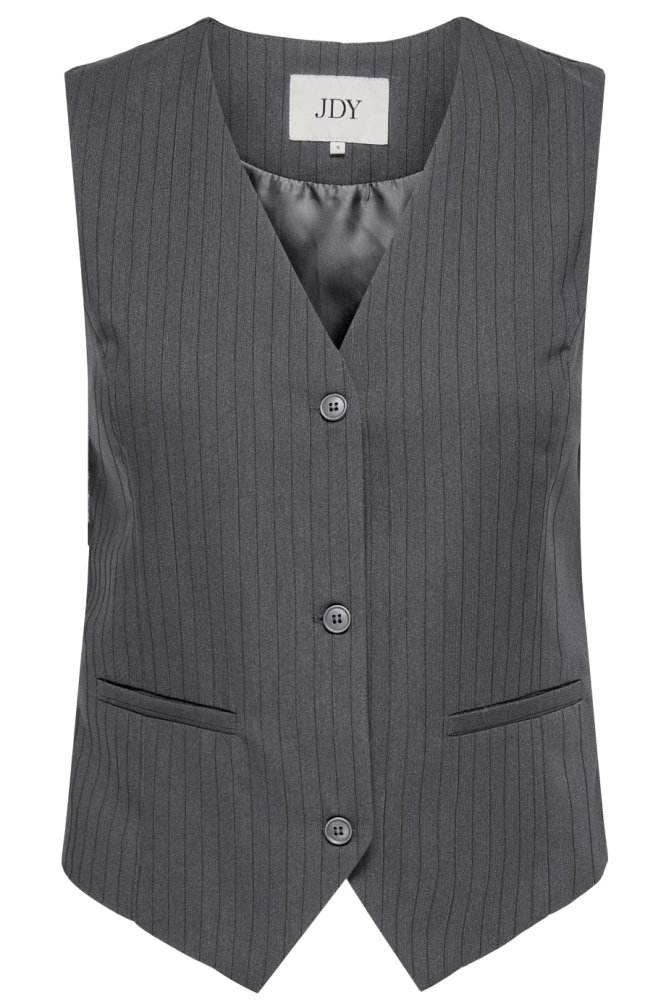 JDYULRIKKE WAISTCOAT PNT 15332681 Dark Grey/PINSTRIPE