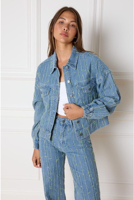 Refined Department ladies woven denim jacket