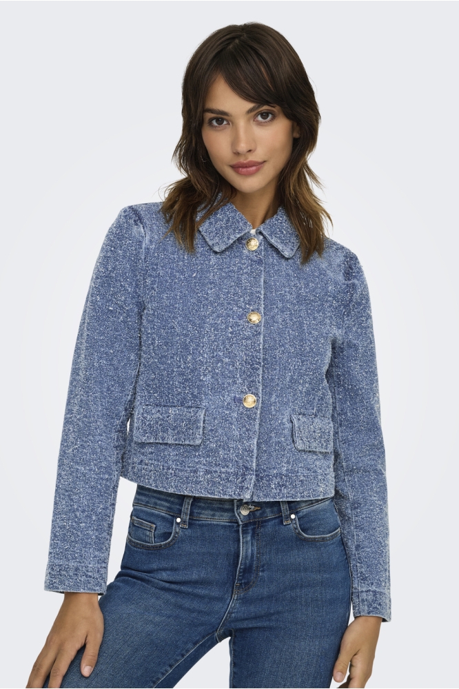 JDYLADY LS SHACKET DNM 15341468 MEDIUM BLUE DENIM