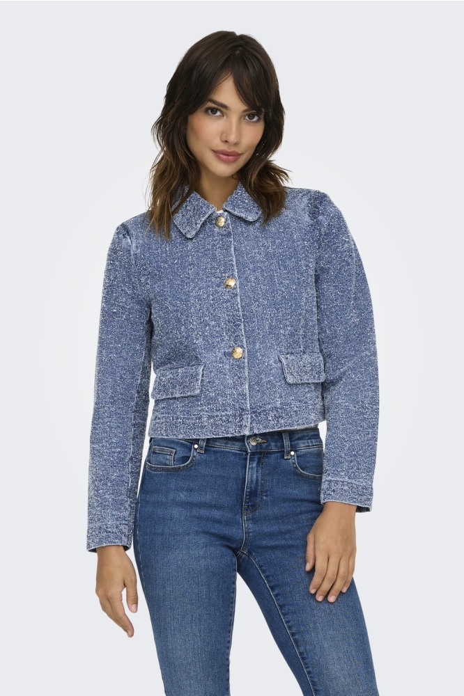 JDYLADY LS SHACKET DNM 15341468 MEDIUM BLUE DENIM