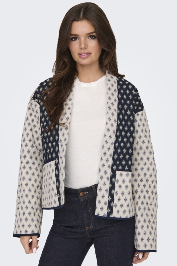 Jacqueline de Yong Vest JDYAVALON L/S QUILTED JACKET WVN 15345479 EGRET/SKY CAPTAIN