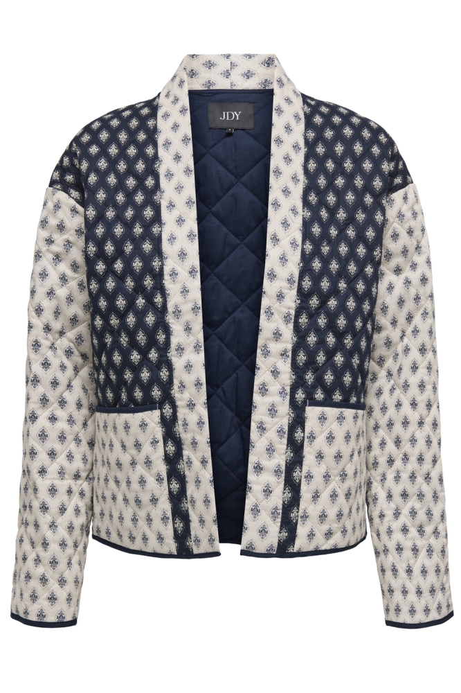 JDYAVALON L/S QUILTED JACKET WVN 15345479 EGRET/SKY CAPTAIN