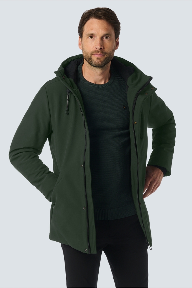 SOFTSHELL JAS MET CAPUCHON EN STRETCH 25630818 186 DARK MOSS