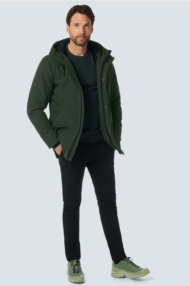 SOFTSHELL JAS MET CAPUCHON EN STRETCH 25630818 186 DARK MOSS