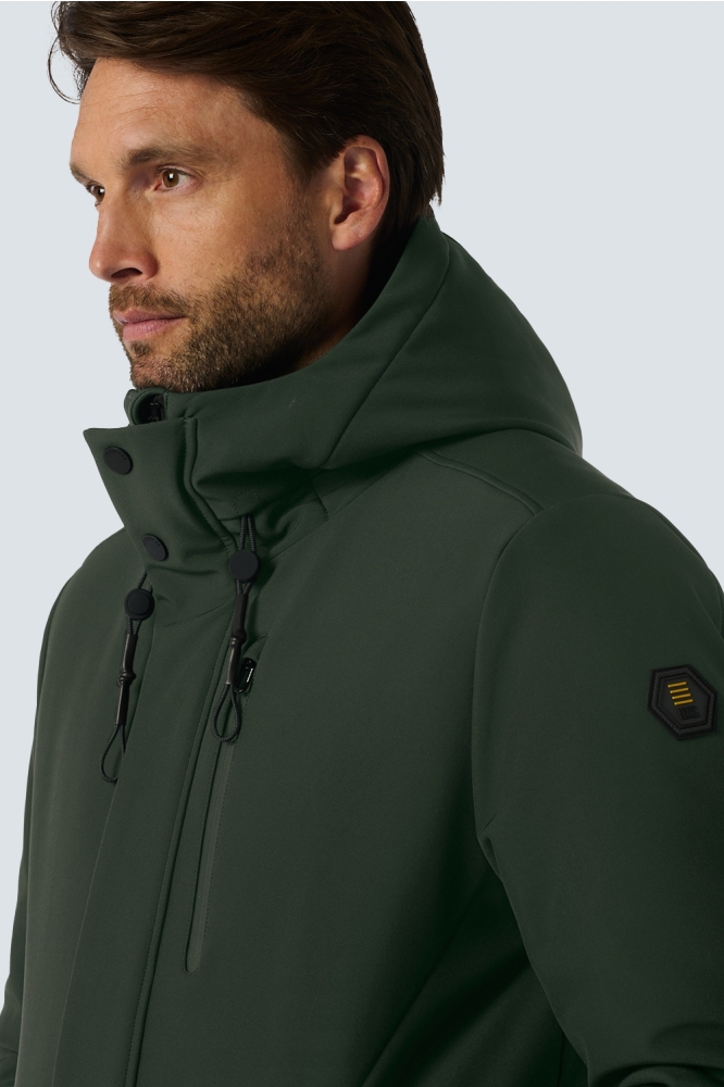 SOFTSHELL JAS MET CAPUCHON EN STRETCH 25630818 186 DARK MOSS