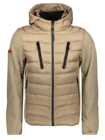 Superdry Jas HOODED STORM SOFTSHELL M5011918A TIMBER WOLF BROWN