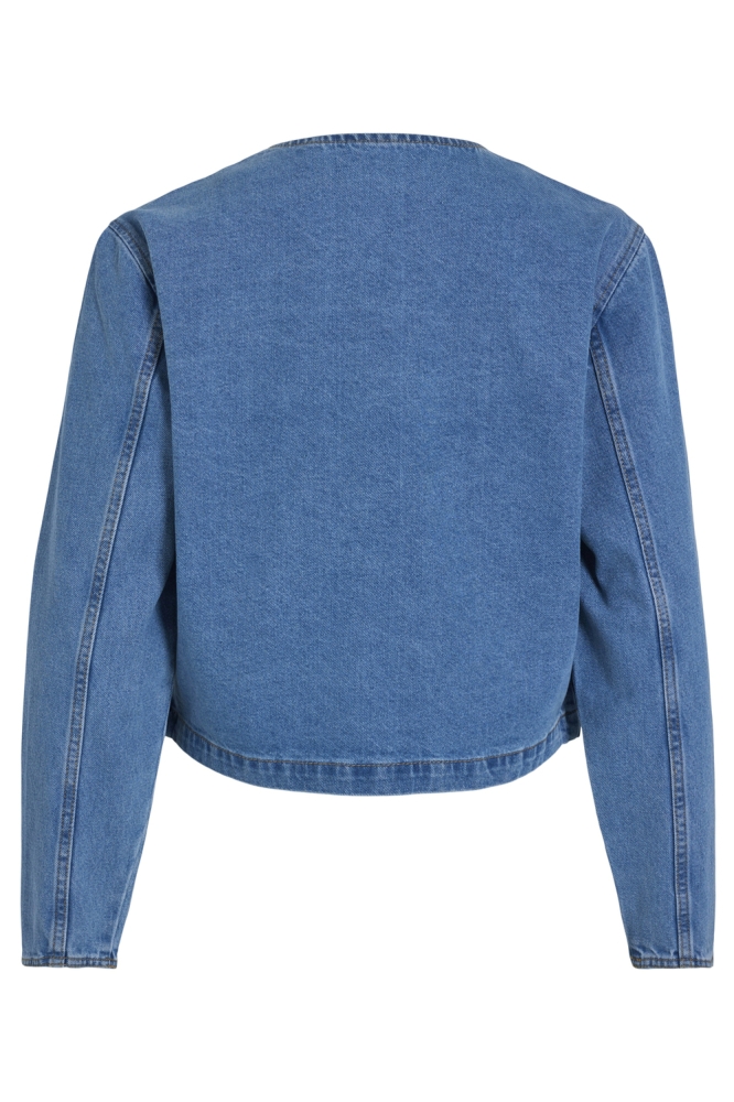 VIREBA L/S O-NECK DENIM JACKET - NO 14103789 Light Blue Denim