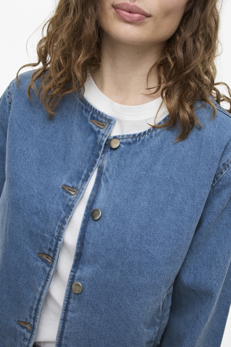 Vila vireba l/s o-neck denim jacket - no