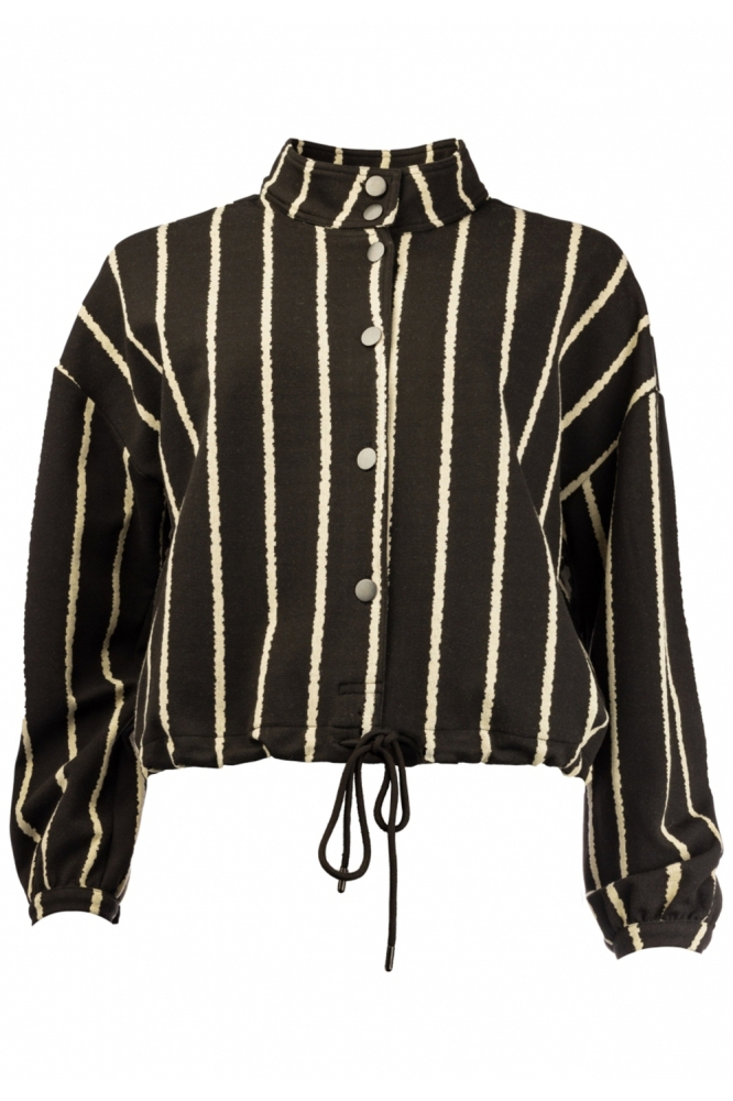 BLACK BASE STRIPES HEAVY KNIT 24W2 C111 01 900 BLACK