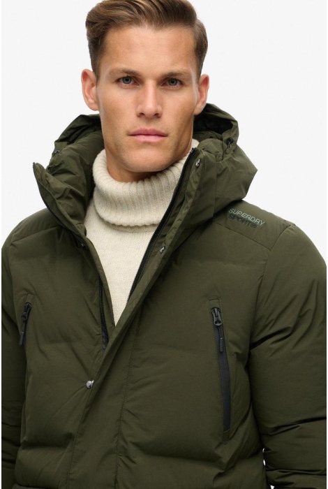 Superdry hooded longline puffer jacket