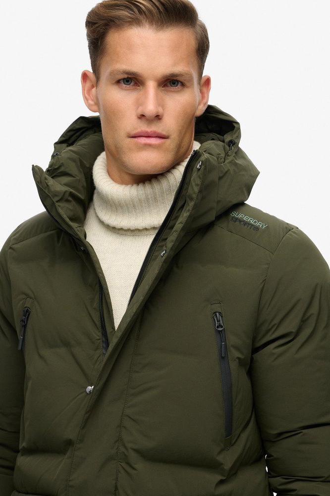 HOODED LONGLINE PUFFER JACKET M5011977A SURPLUS GOODS OLIVE GREEN