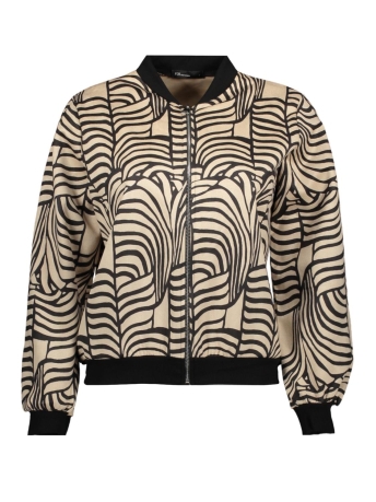 FOS Amsterdam Vest BAMBI CURVY LINES 7181 001 ZWART