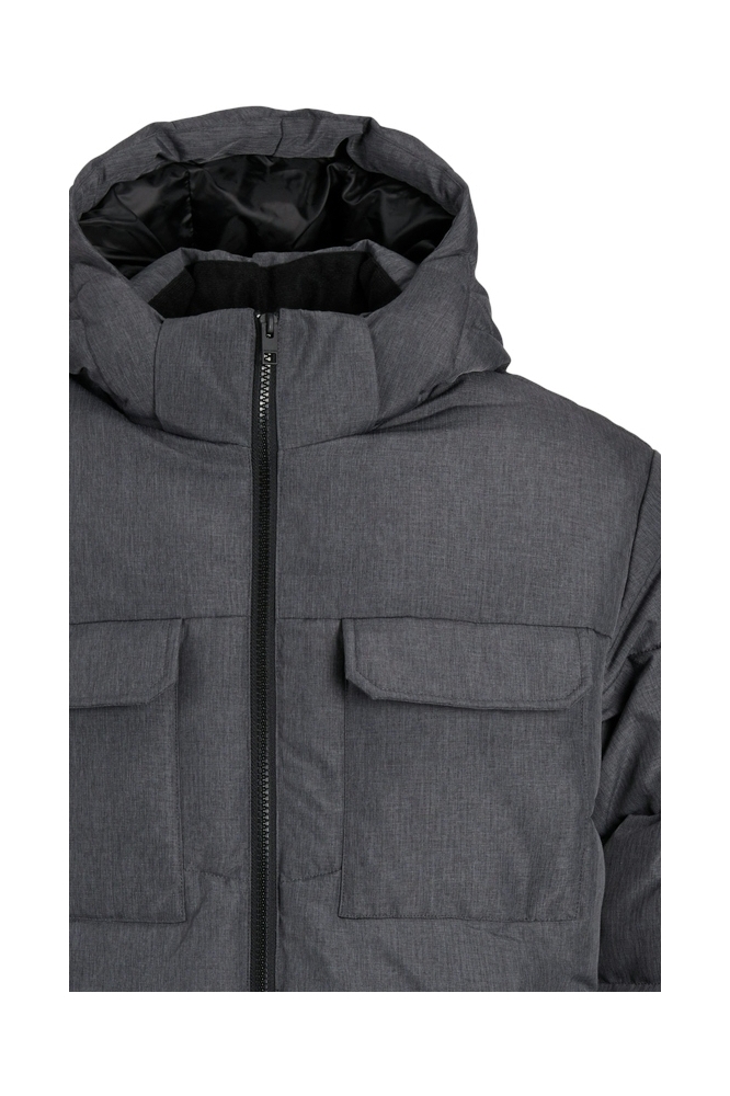 JJBUILD PUFFER JACKET 12256858 DARK GREY/MELANGE