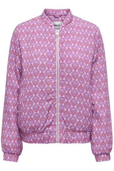 Only Jas ONLBIANA AOP BOMBER CS OTW 15347339 ROSEATE SPOONBILL